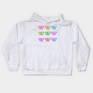 Rainbow Watercolor Butterfly Pattern Kids Hoodie